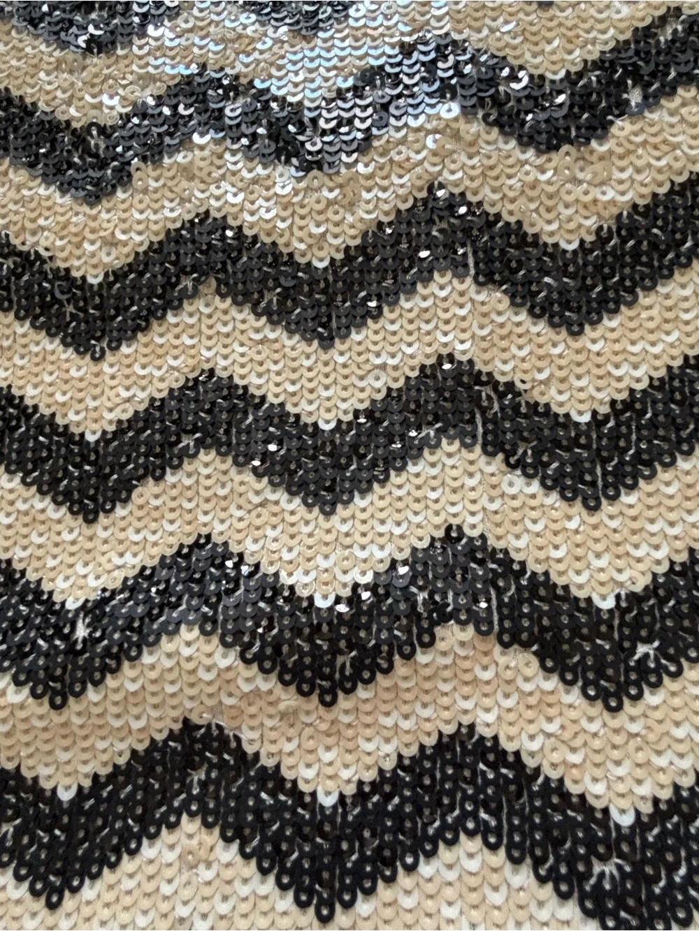 EUC! RARE! J.Crew Chevron Zig Zag Sequin Long-Sleeve Dress